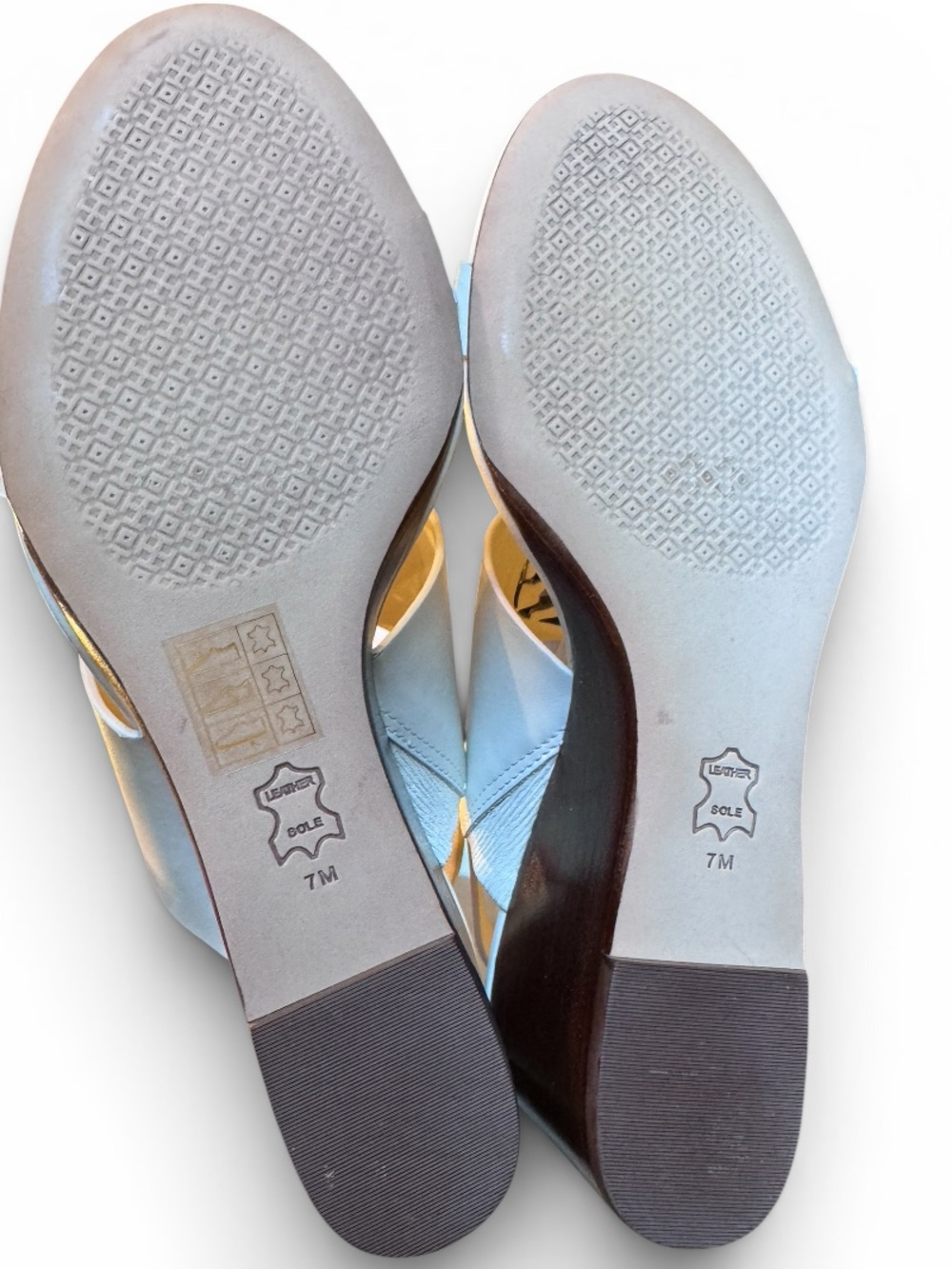 Tory Burch Metal Miller 65 mm Wedge Sandals White Leather Size 7M NWOT - Picture 7 of 9